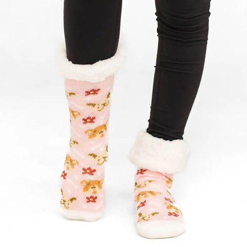 Dr. Johnny's Fuzzy Socks: FTD-DOGMOM-PINK